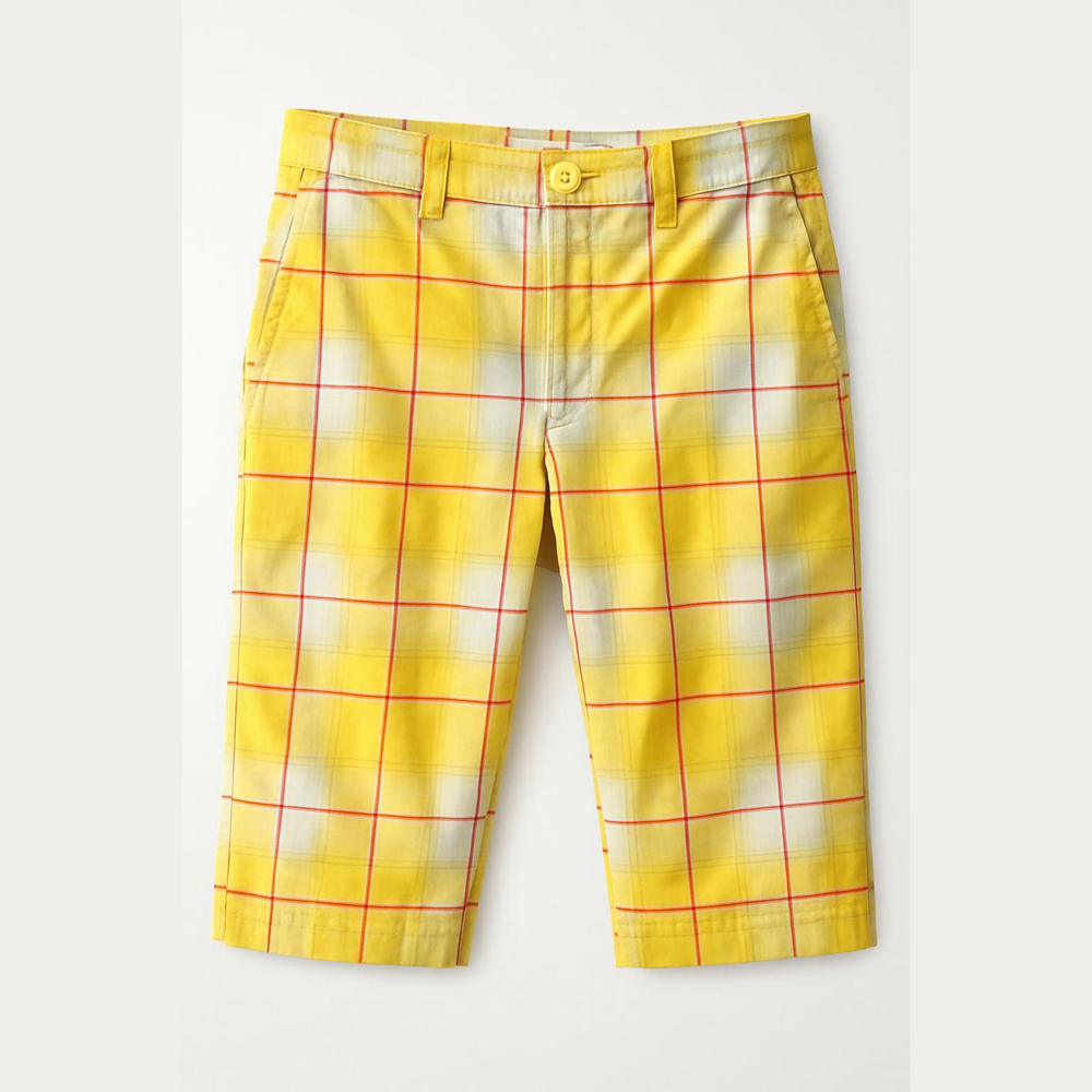 Nike dri-fit preppy ( Tour Performance ) Yellow and red Plaid Shorts size 8